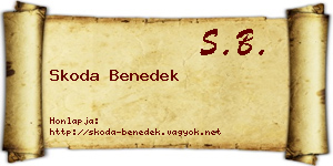 Skoda Benedek névjegykártya